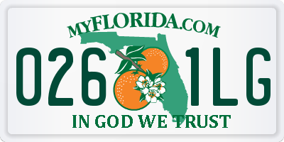 FL license plate 0261LG