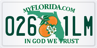 FL license plate 0261LM