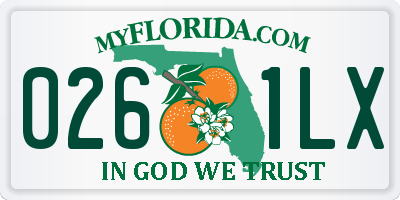 FL license plate 0261LX