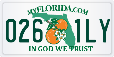 FL license plate 0261LY