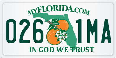 FL license plate 0261MA