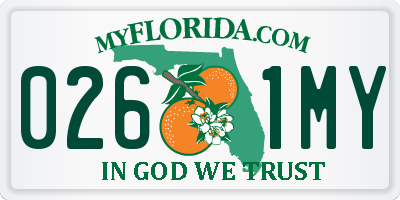 FL license plate 0261MY
