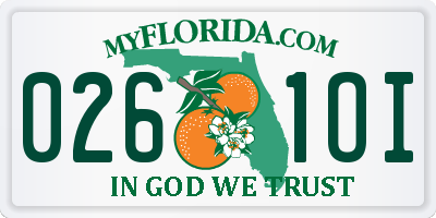 FL license plate 0261OI