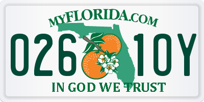 FL license plate 0261OY