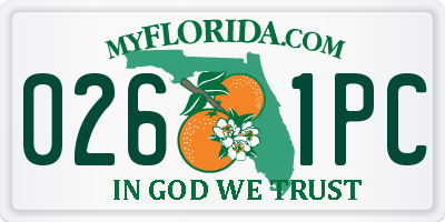 FL license plate 0261PC