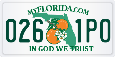 FL license plate 0261PO