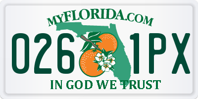 FL license plate 0261PX