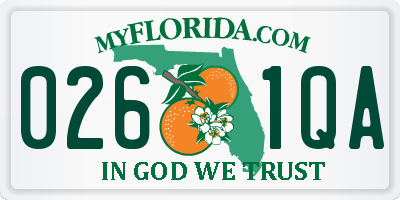 FL license plate 0261QA