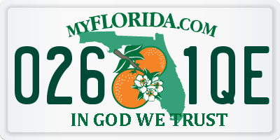 FL license plate 0261QE