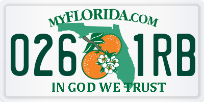 FL license plate 0261RB