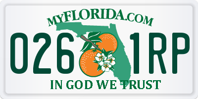 FL license plate 0261RP
