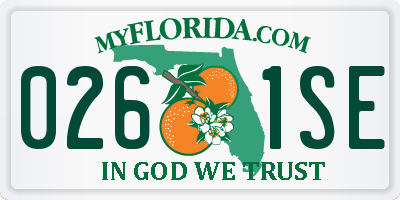 FL license plate 0261SE