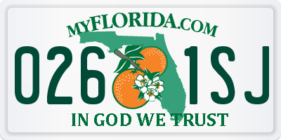 FL license plate 0261SJ