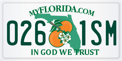 FL license plate 0261SM