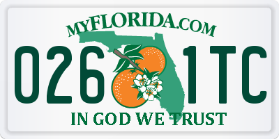 FL license plate 0261TC