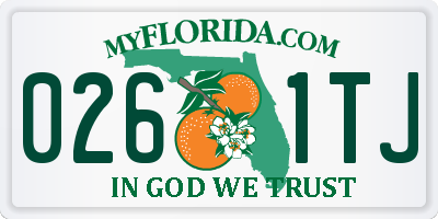 FL license plate 0261TJ