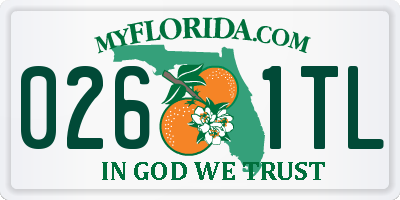 FL license plate 0261TL
