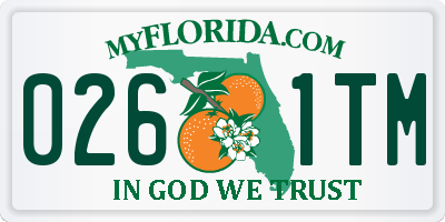 FL license plate 0261TM