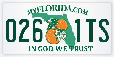 FL license plate 0261TS