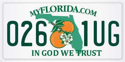 FL license plate 0261UG