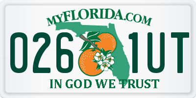 FL license plate 0261UT