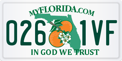 FL license plate 0261VF