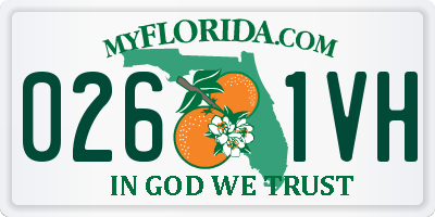 FL license plate 0261VH