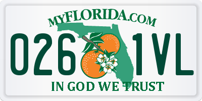FL license plate 0261VL