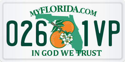 FL license plate 0261VP