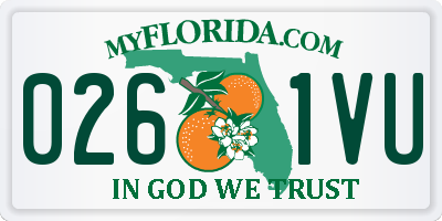 FL license plate 0261VU