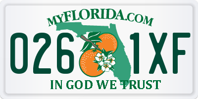 FL license plate 0261XF