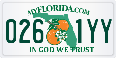 FL license plate 0261YY