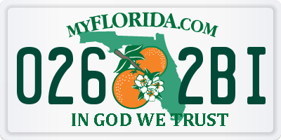FL license plate 0262BI