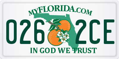FL license plate 0262CE