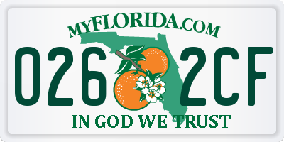 FL license plate 0262CF