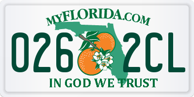FL license plate 0262CL