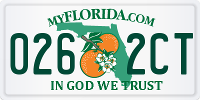 FL license plate 0262CT