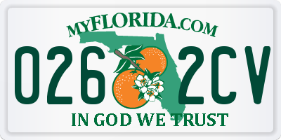 FL license plate 0262CV