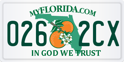 FL license plate 0262CX