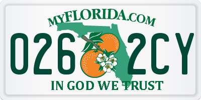 FL license plate 0262CY