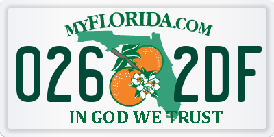 FL license plate 0262DF