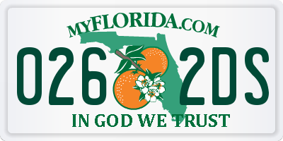 FL license plate 0262DS