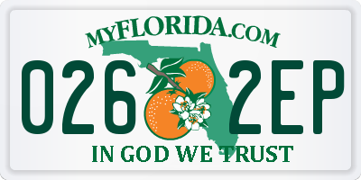 FL license plate 0262EP