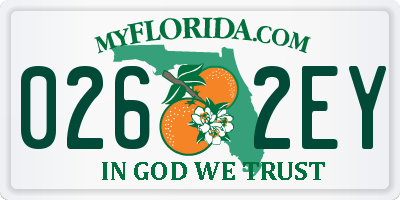 FL license plate 0262EY