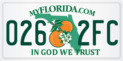 FL license plate 0262FC