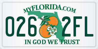 FL license plate 0262FL