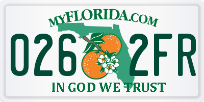 FL license plate 0262FR