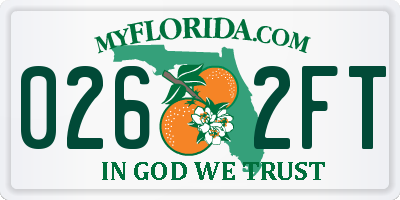FL license plate 0262FT