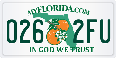 FL license plate 0262FU