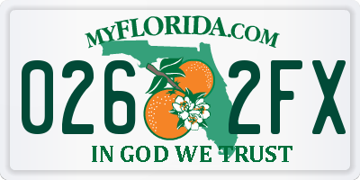 FL license plate 0262FX